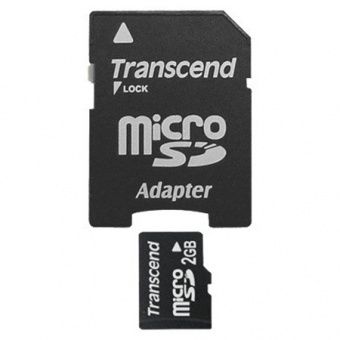 Transcend 2 GB microSD + SD adapter (TS2GUSD)