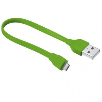 TRUST URBAN FLAT MICRO-USB CABLE 20cm (Lime)