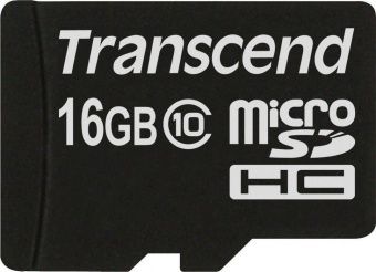 Transcend 16 GB microSDHC class 10 + SD Adapter (TS16GUSDHC10)